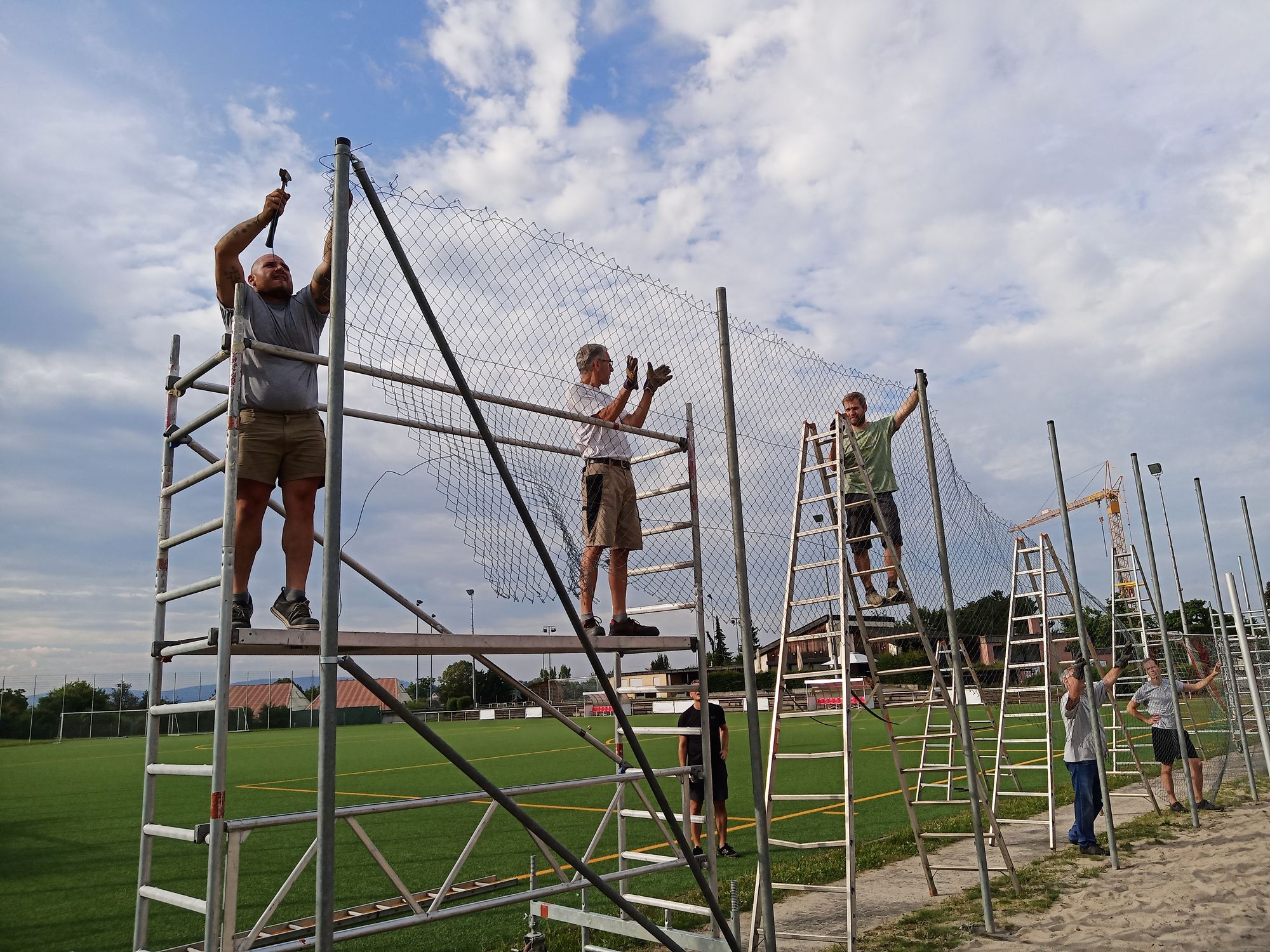 Bau Ballfangzaun 26./27.07.2024