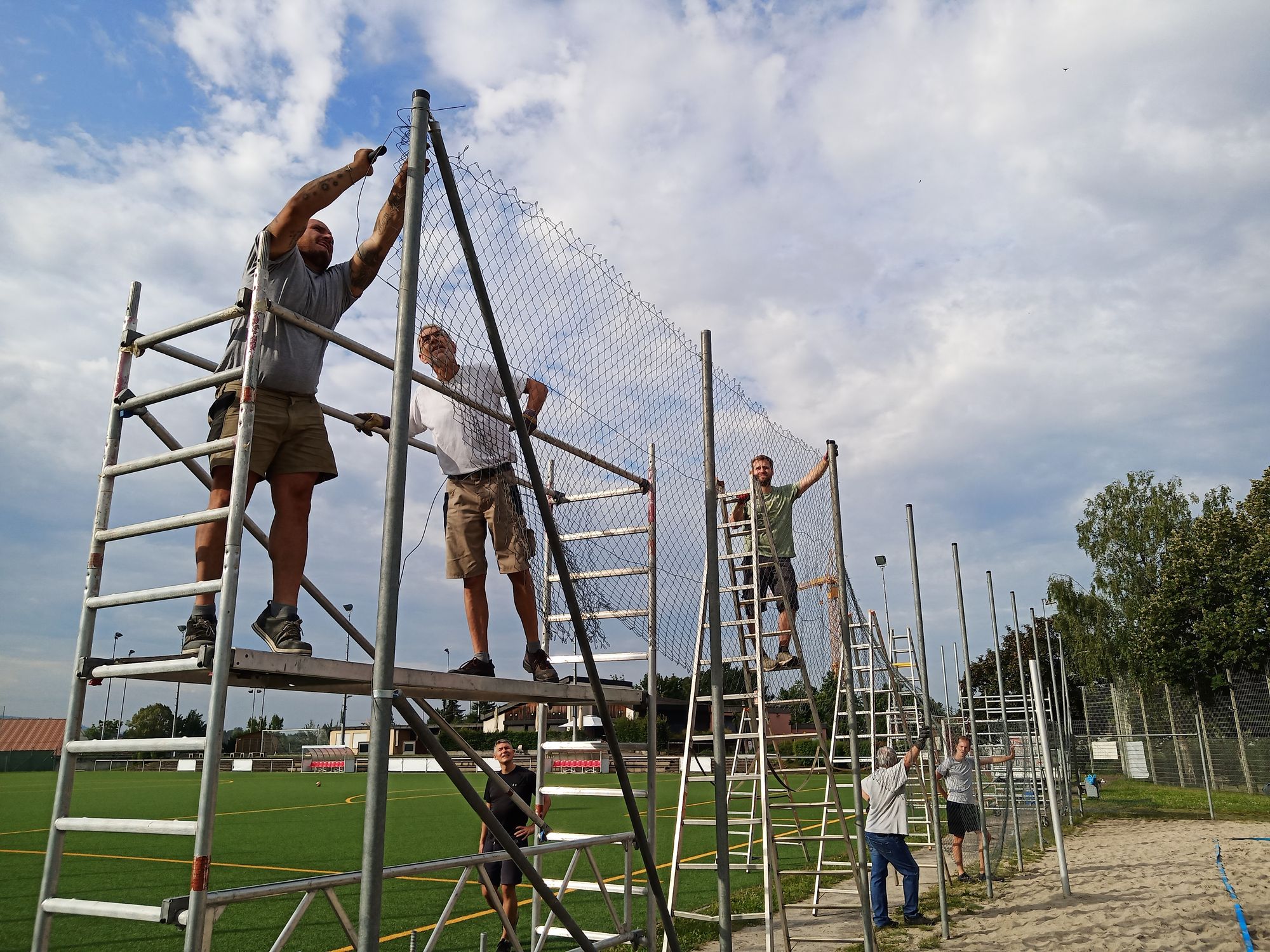 Bau Ballfangzaun 26./27.07.2024